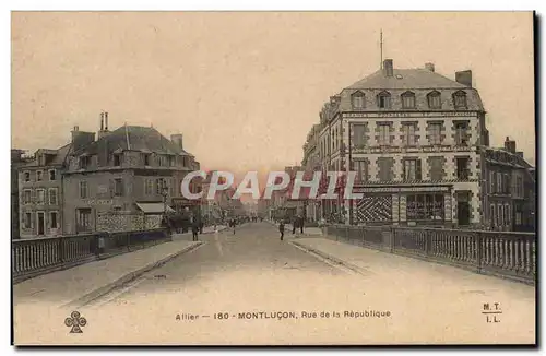 Montlucon - Rue de la Republique - Cartes postales