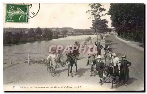 Vichy - Promenade sur les Bords de l Allier - velo - ane - donkey - Ansichtskarte AK