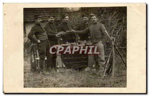 CARTE PHOTO Militaria Soldats Campagne 1914