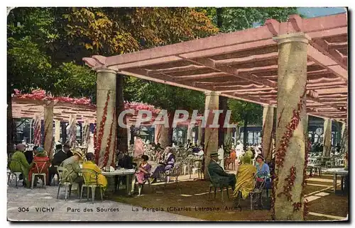 Vichy - Illustration - Parc des Sources - La Pergola - Cartes postales