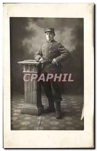 CARTE PHOTO Militaria Soldat angers