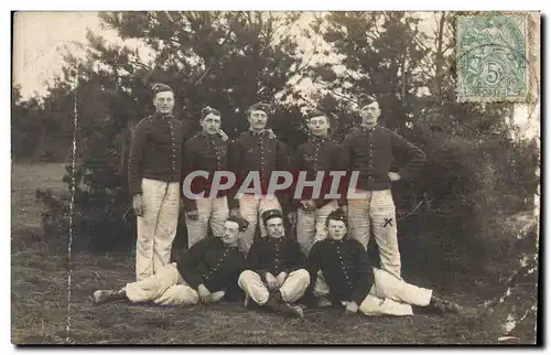 CARTE PHOTO Militaria Soldats Busigny Nord