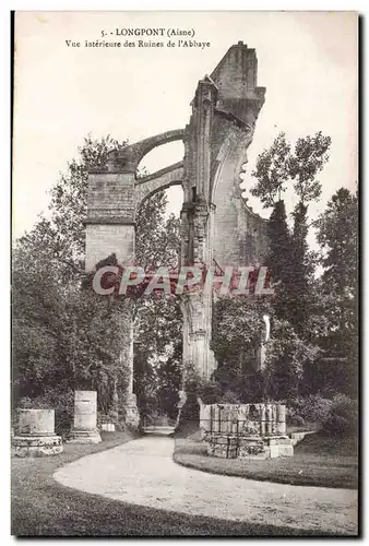 Longpont - Ruines de l Abbaye - Ansichtskarte AK