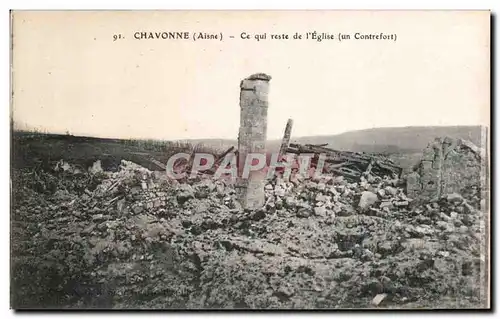 Chavonne - Ce qui reste de l Eglise - Cartes postales