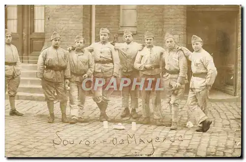 CARTE PHOTO Militaria Soldats Mayence