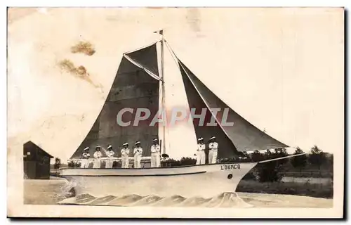 CARTE PHOTO Militaria Soldats Enfants marins Bateau L ourcq