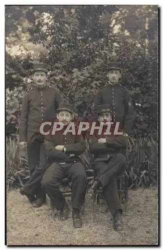 CARTE PHOTO Militaria Soldats Bourges 1912