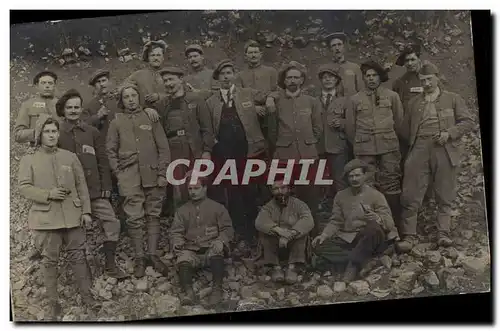 CARTE PHOTO Militaria Soldats Chasseurs alpins