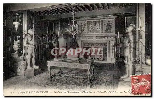 Coucy le Chateau - Maison du Gouverneur - Chambre de Gabrielle d Estrees Armures Chevaliers - Cartes postales