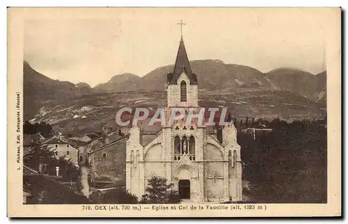 Gex - Eglise et Col de la Faucille - Ansichtskarte AK