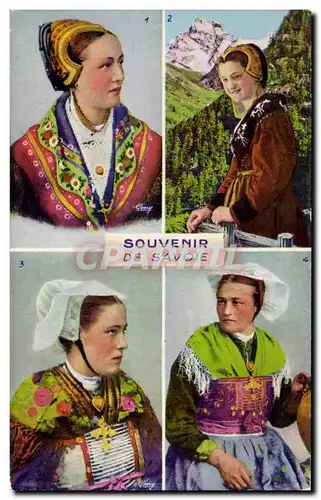 Savoie - Souvenir Coiffes Folklore costume - Cartes postales moderne