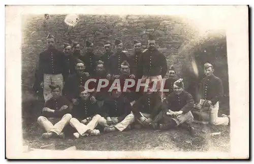 CARTE PHOTO Militaria Soldats Plouguenast