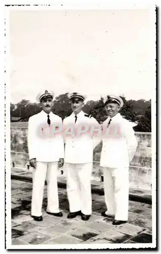 CARTE PHOTO Militaria Soldats Marins 1954