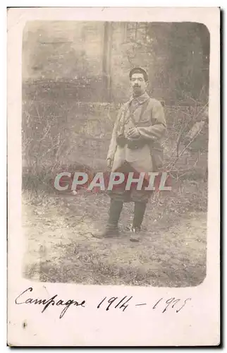 CARTE PHOTO Militaria Soldat Lenfroicourt