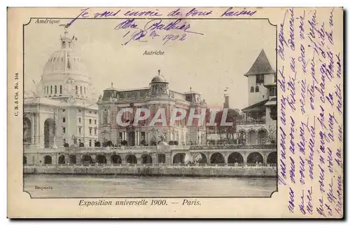 Cartes postales Paris Exposition universelle de 1900 Amerique Autriche