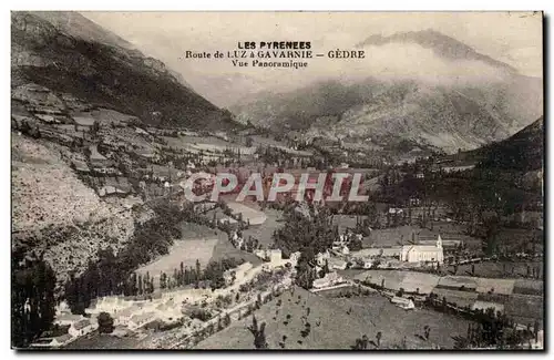 Route de Luz a Gavarnie - Gedre - Vue Panoramique - Ansichtskarte AK