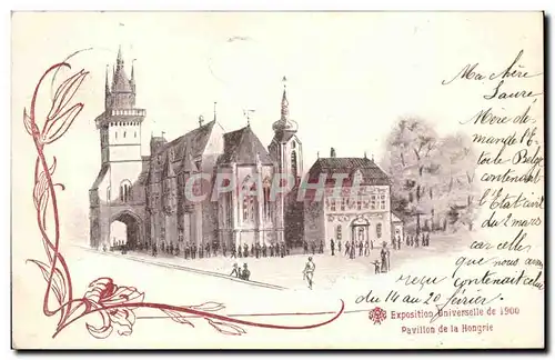 Paris - Exposition Universelle de 1900 - Pavillon de la Hongrie - Illustration - Cartes postales