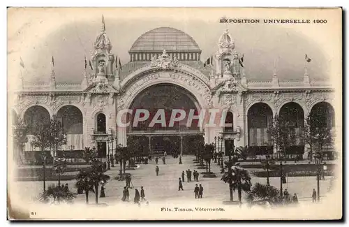 Paris - Exposition Universelle de 1900 - Fils - Tissus - Vetements - Cartes postales