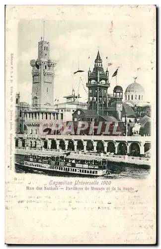 Paris - Exposition Universelle de 1900 - Rue des Nations - Pavillon de Monaco et de la Suede - Cartes postales