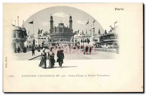 Paris - Exposition Universelle 1900 - Pont d Iena et Palais Trocadero - Ansichtskarte AK