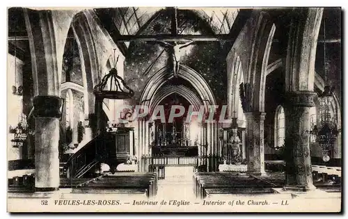 Cartes postales Veules les Roses Interieur de l eglise