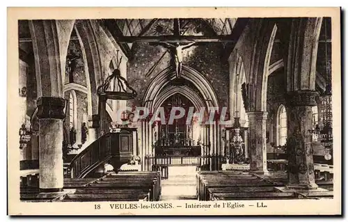 Cartes postales Veules les Roses Interieur de l eglise