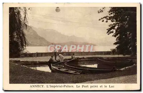 Cartes postales Annecy L Imperial Palace Le port prive et le lac