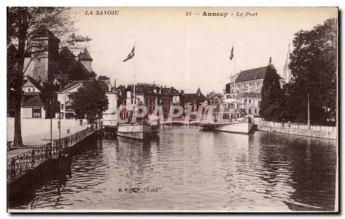 Ansichtskarte AK Annecy Le port Bateau