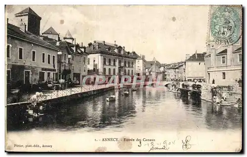 Ansichtskarte AK Annecy Entree des canaux