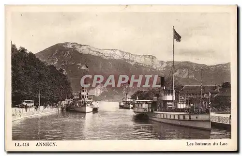 Cartes postales Annecy Les bateaux du lac