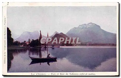 Ansichtskarte AK Lac d Annecy Port et baie de Talloires (effet du matin)