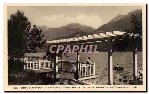 Cartes postales Annecy Lathuile Vue sur le lac et le massif de la Tournette