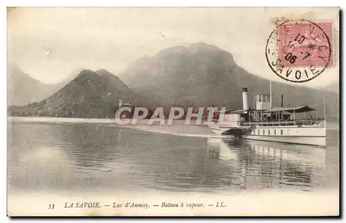 Cartes postales Lac d Annecy Bateau a vapeur