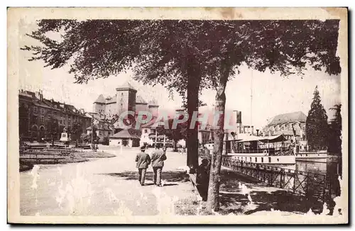 Cartes postales Annecy Place Le port et le chateau