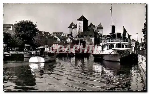 Cartes postales moderne Annecy Le port et le chateau