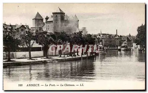 Cartes postales Annecy Le port Le chateau