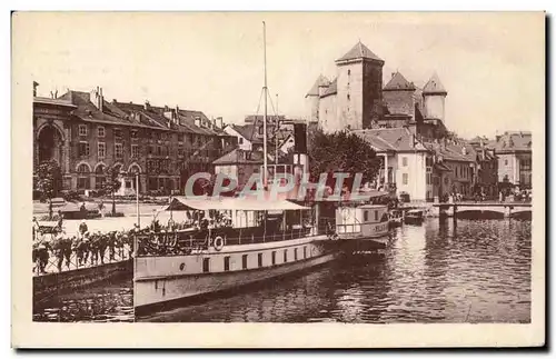 Cartes postales Annecy Le port Le chateau