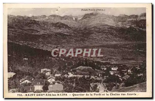 Cartes postales Saint Gervais les Bains Quartier de la foret et la chaine des Aravis