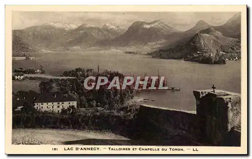 Cartes postales Talloires et chapelle du Toron Hotel de l abbaye