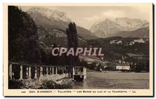 Cartes postales Environs d Annecy Talloires Les bords du lac et la Tournette