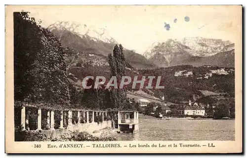 Cartes postales Environs d Annecy Talloires Les bords du lac et la Tournette