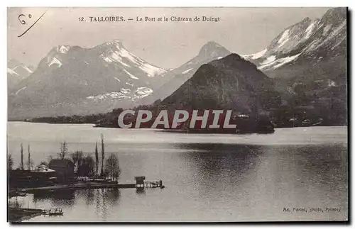 Ansichtskarte AK Environs d Annecy Talloires Le port et le chateau de Duingt