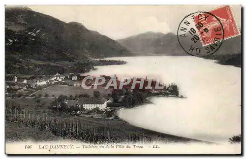 Cartes postales Lac d Annecy Talloires vu de la villa du Toron