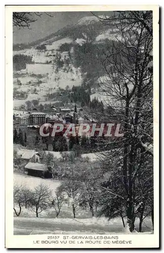 Cartes postales Saint Gervais les Bains Le bourg vu de la route de megeve