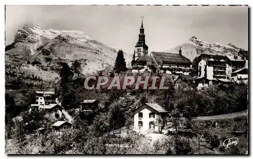 Cartes postales moderne St Gervais les Bains L eglise et les aiguilles de Warrens