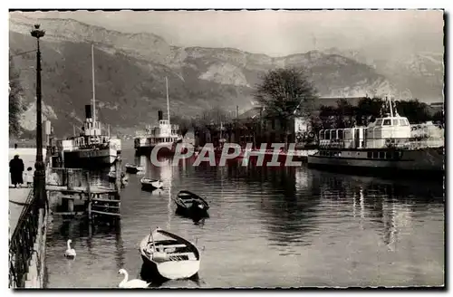 Moderne Karte Annecy Le port et le Mont Baron