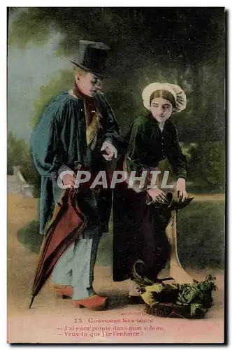 Cartes postales Costumes sartois Folklore