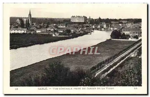 Cartes postales Sable Vue generale prise du jardin de la ville