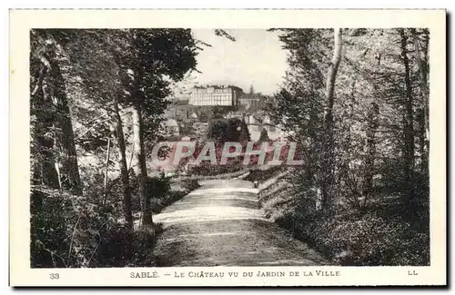 Cartes postales Sable Le chateau vu du jardin de la ville