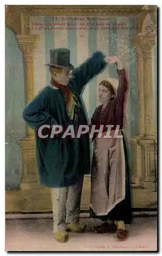 Cartes postales Costumes Sarthois Folklore Costume